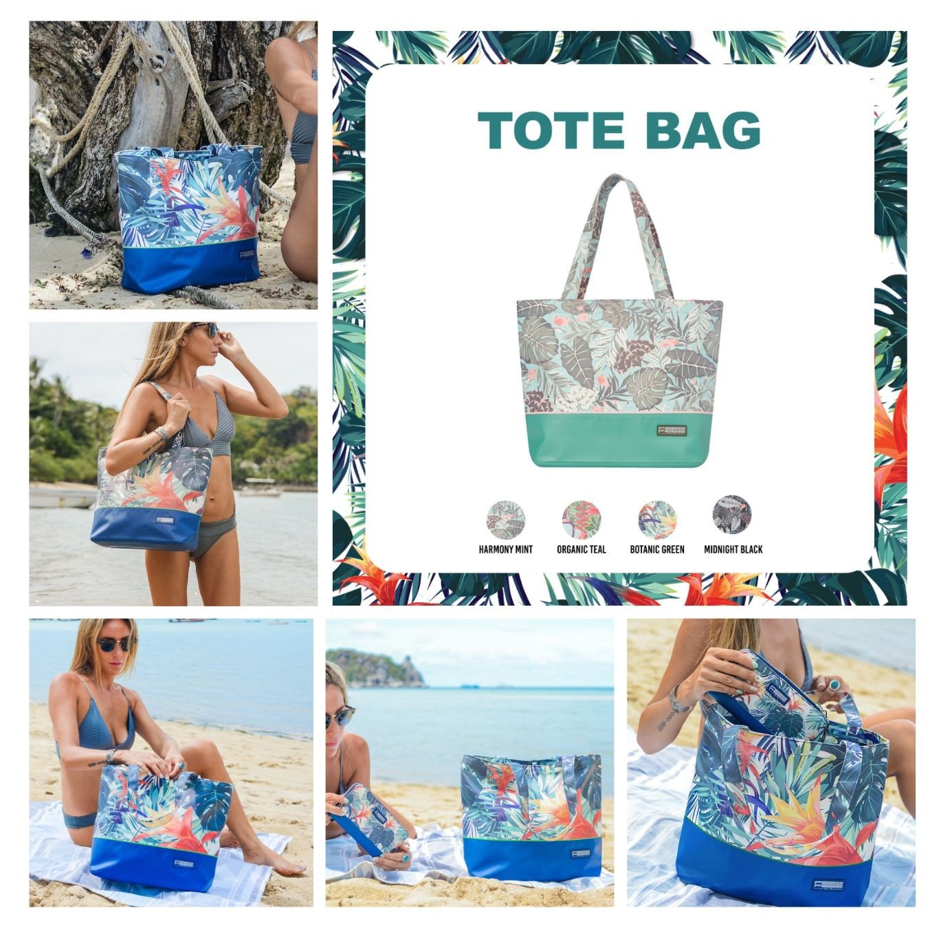 กระเป๋าเป้กันน้ำ FEELFREE TROPICAL TOTE สี Organic Teal_1